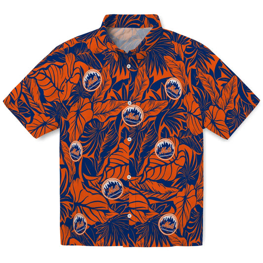 New York Mets Hawaiian Shirt - Monstera Layer | Moonbestprint