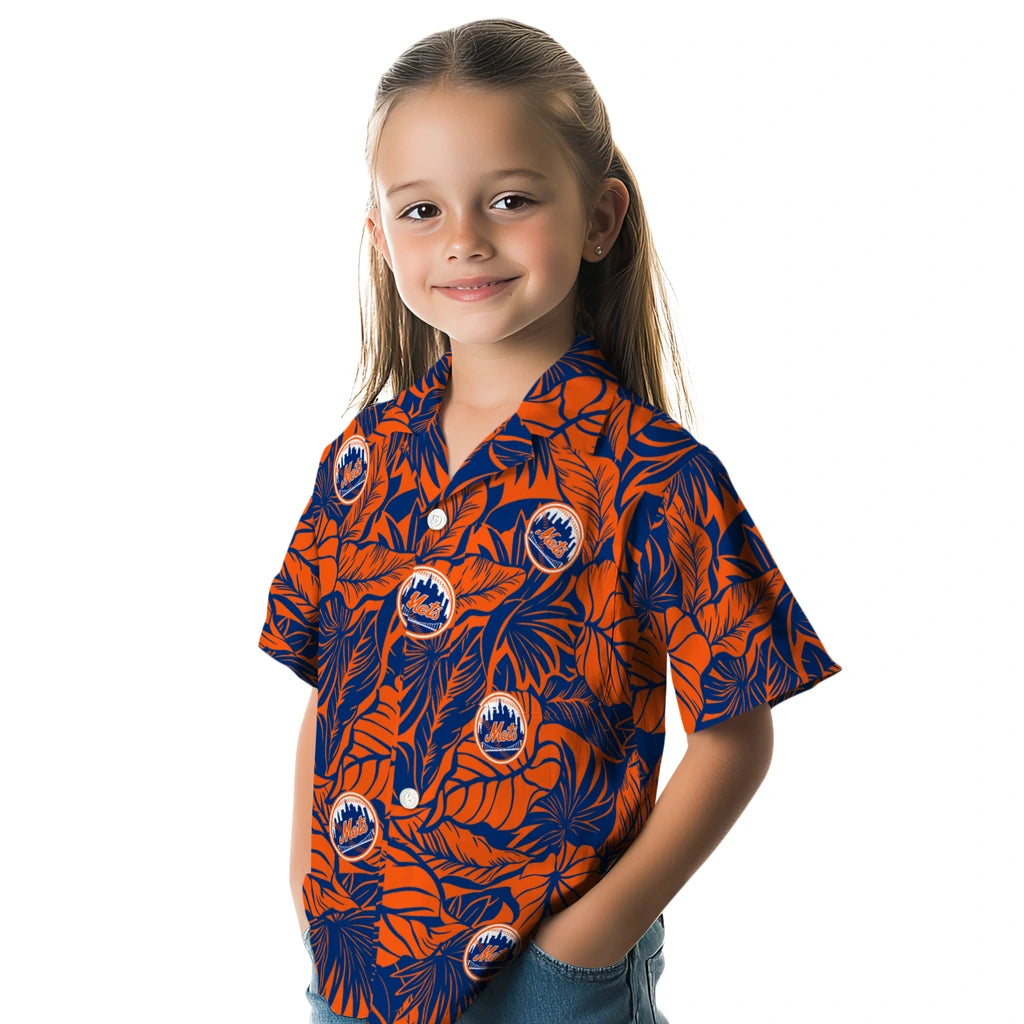 New York Mets Hawaiian Shirt - Monstera Layer | Moonbestprint