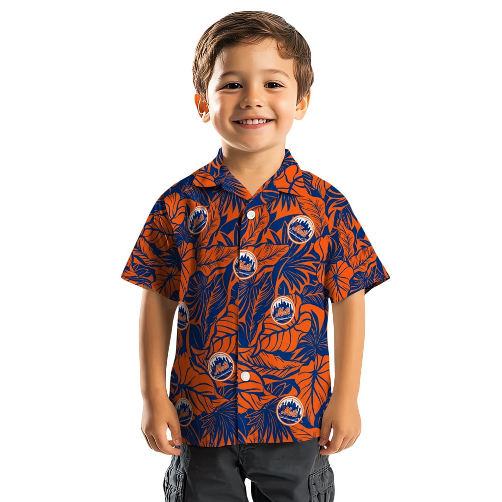 New York Mets Hawaiian Shirt - Monstera Layer | Moonbestprint