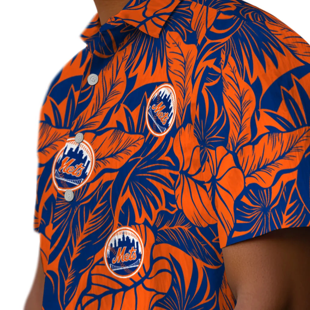New York Mets Hawaiian Shirt - Monstera Layer | Moonbestprint