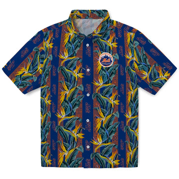 New York Mets Hawaiian Shirt - Paradise Vines | Moonbestprint