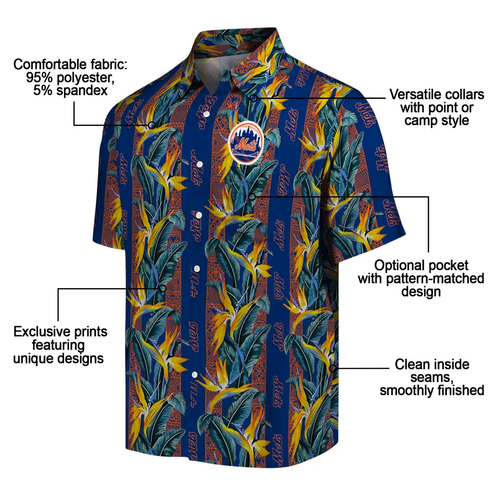 New York Mets Hawaiian Shirt - Paradise Vines | Moonbestprint