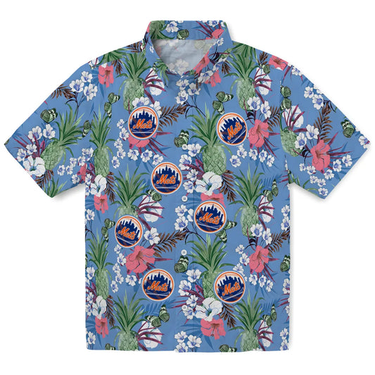 New York Mets Hawaiian Shirt - Pineapple Bouquet | Moonbestprint
