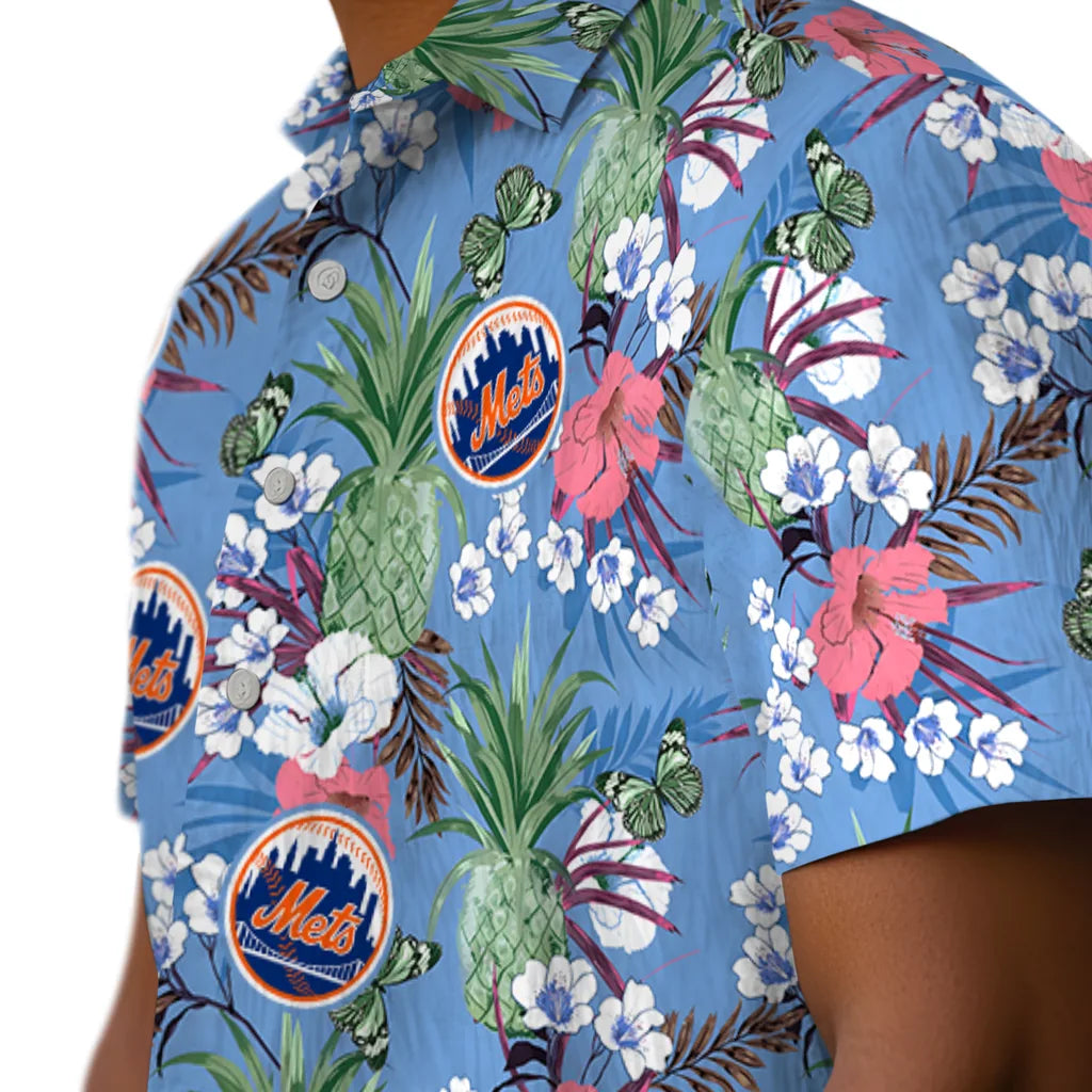 New York Mets Hawaiian Shirt - Pineapple Bouquet | Moonbestprint