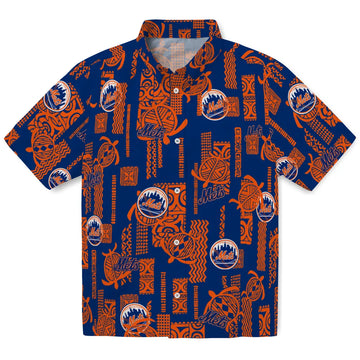 New York Mets Hawaiian Shirt - Turtle Lines | Moonbestprint
