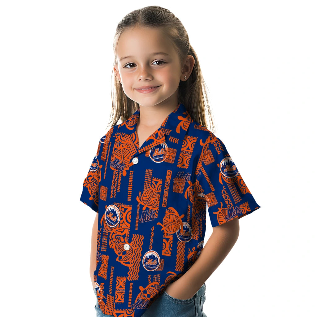 New York Mets Hawaiian Shirt - Turtle Lines | Moonbestprint