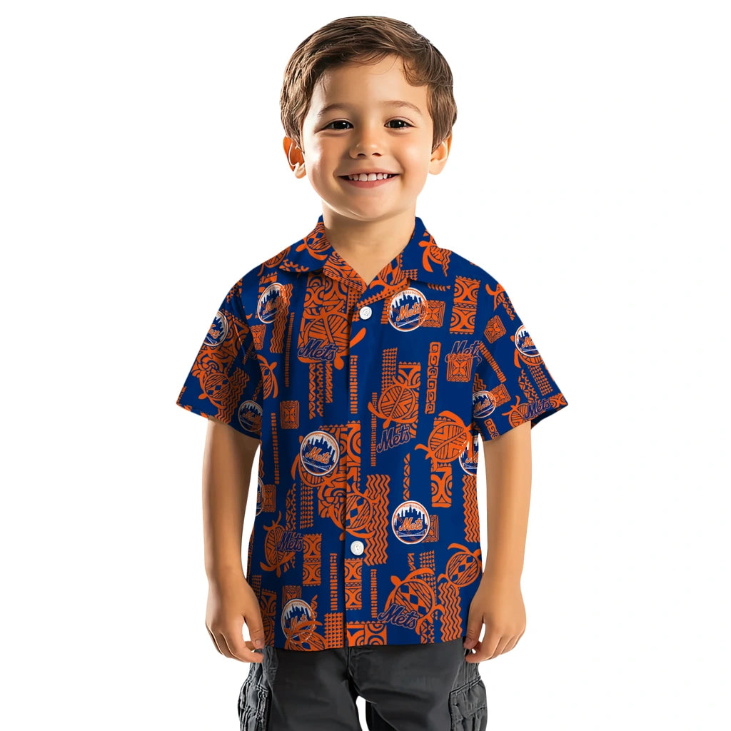 New York Mets Hawaiian Shirt - Turtle Lines | Moonbestprint