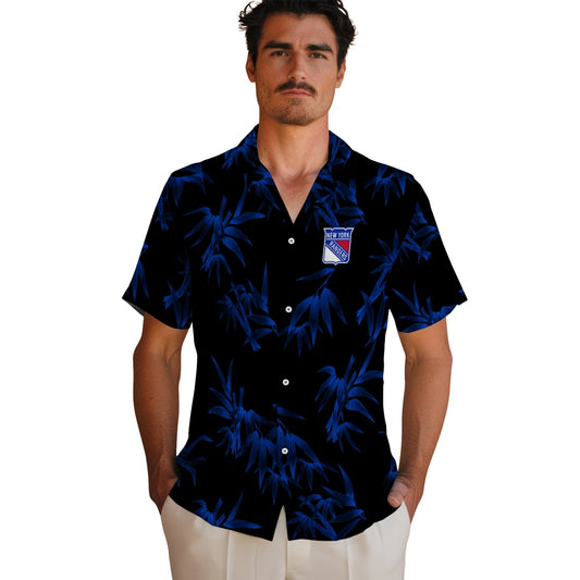 New York Rangers Hawaiian Shirt - Bamboo Branches | Moonbestprint
