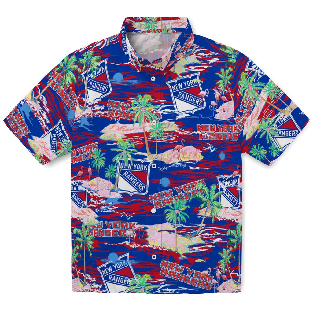 New York Rangers Flamingo Retreat 2026 Hawaiian Shirt – Moonbestprint