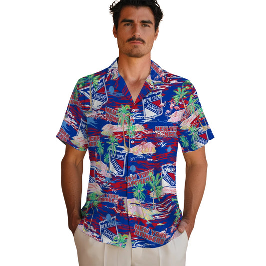 New York Rangers Flamingo Retreat 2026 Hawaiian Shirt – Moonbestprint