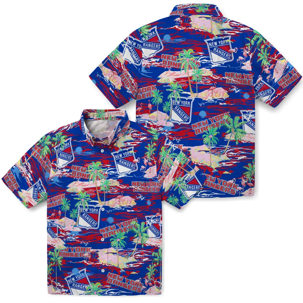 New York Rangers Flamingo Retreat 2026 Hawaiian Shirt – Moonbestprint