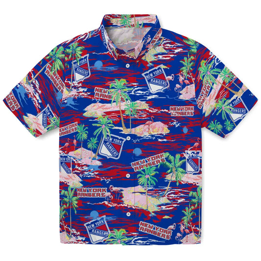 New York Rangers Hawaiian Shirt - Hawaii Island | Moonbestprint
