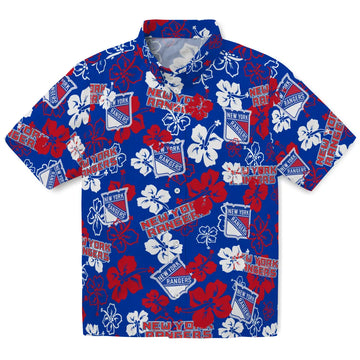 New York Rangers Hibiscus Bloom Hawaiian Shirt – Moonbestprint