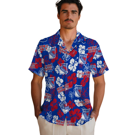 New York Rangers Hibiscus Bloom Hawaiian Shirt – Moonbestprint
