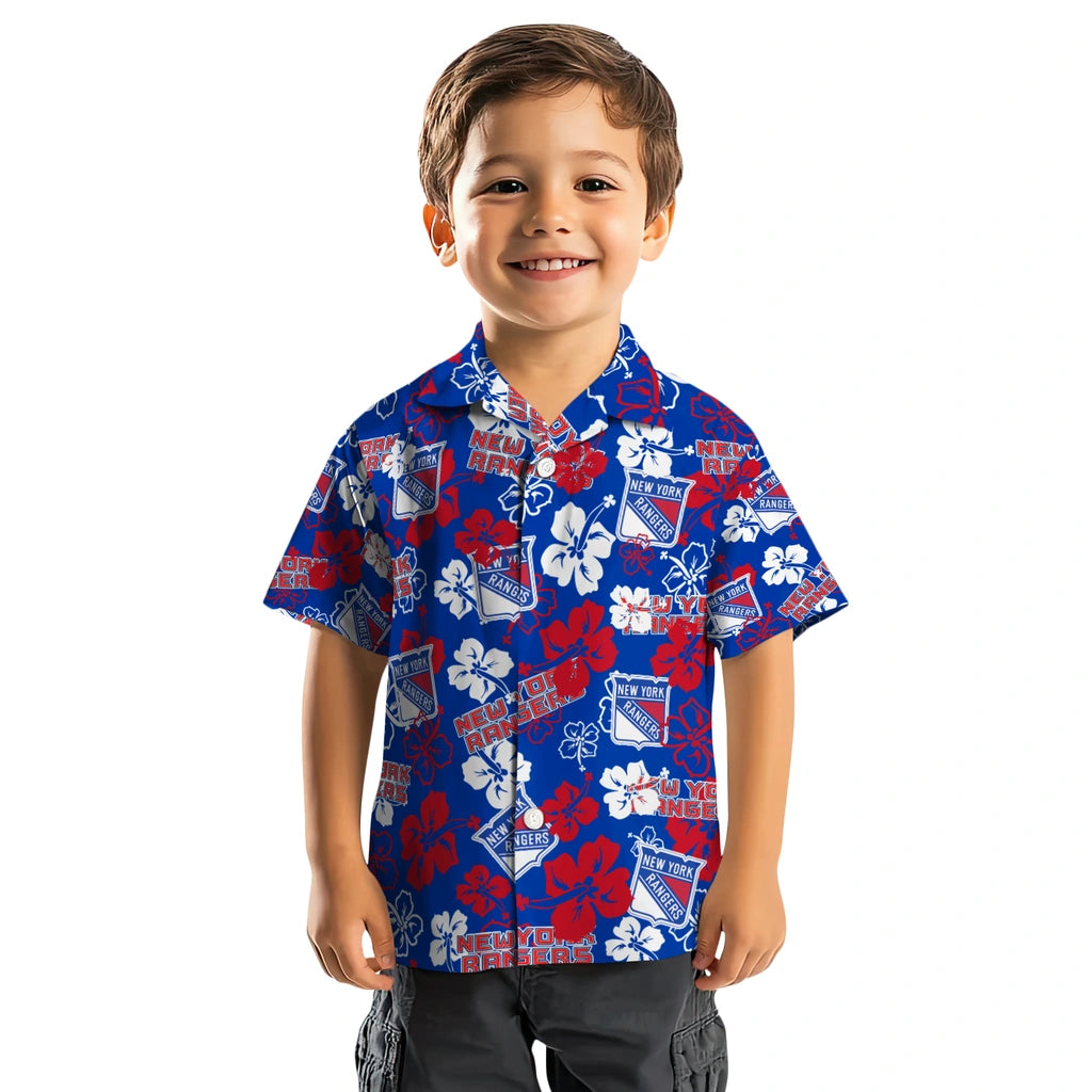 New York Rangers Hibiscus Bloom Hawaiian Shirt – Moonbestprint