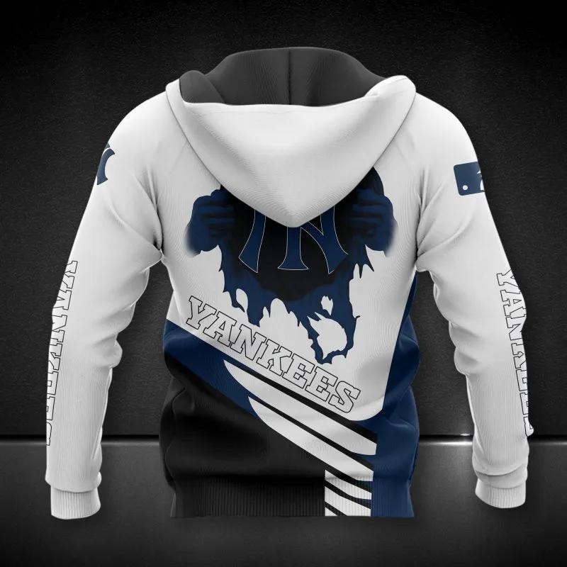 New York Yankees Big Logo MLB All Over Print Hoodie -Moonbestprint