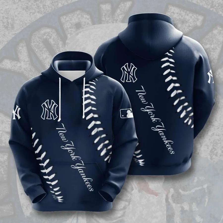 New York Yankees Custom Pullover 3D MLB All Over Print Hoodie -Moonbestprint