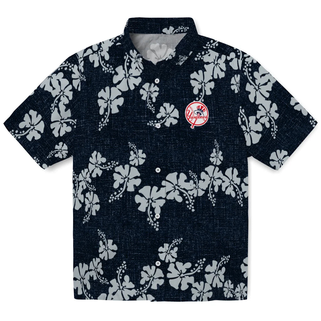 New York Yankees Hawaiian Shirt - 50th State Flower | Moonbestprint