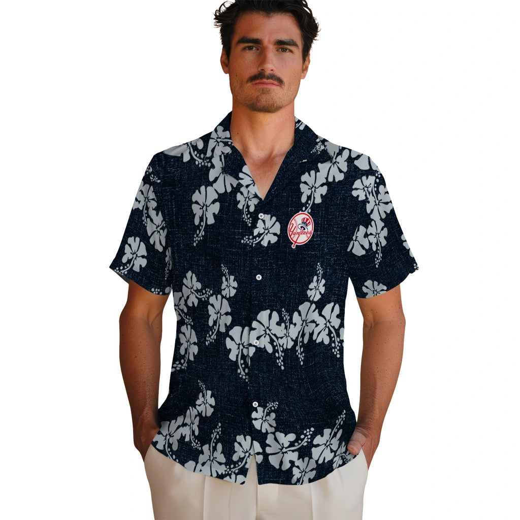 New York Yankees Hawaiian Shirt - 50th State Flower | Moonbestprint