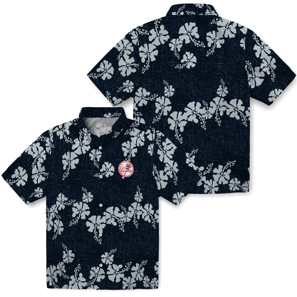 New York Yankees Hawaiian Shirt - 50th State Flower | Moonbestprint