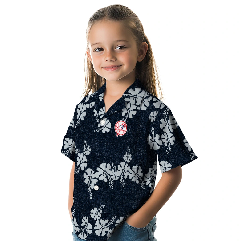 New York Yankees Hawaiian Shirt - 50th State Flower | Moonbestprint