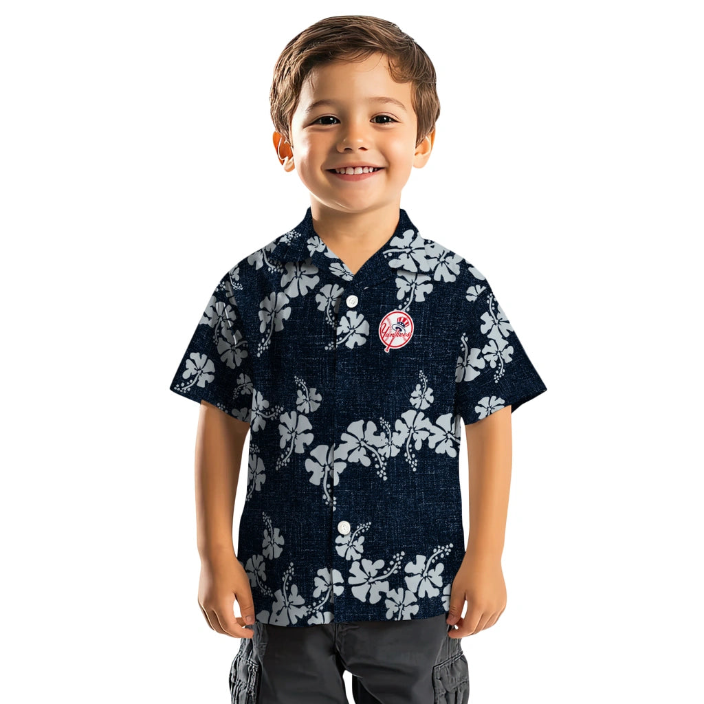 New York Yankees Hawaiian Shirt - 50th State Flower | Moonbestprint