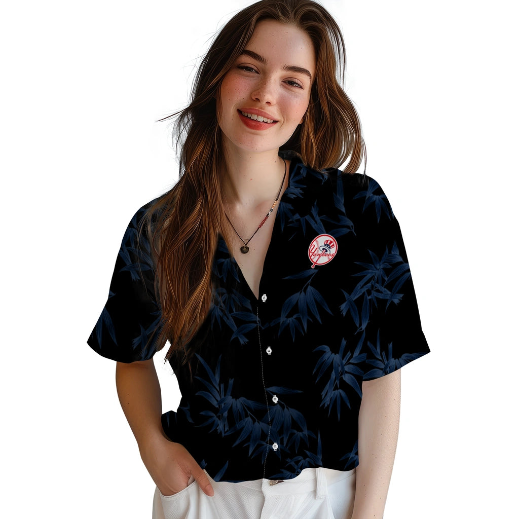 New York Yankees Hawaiian Shirt - Bamboo Branches | Moonbestprint