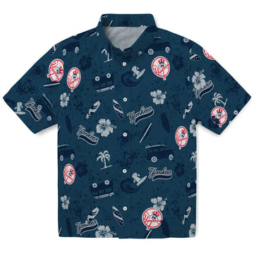 New York Yankees Hawaiian Shirt - Beach Vibe | Moonbestprint