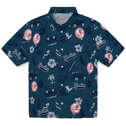 New York Yankees Hawaiian Shirt - Beach Vibe | Moonbestprint