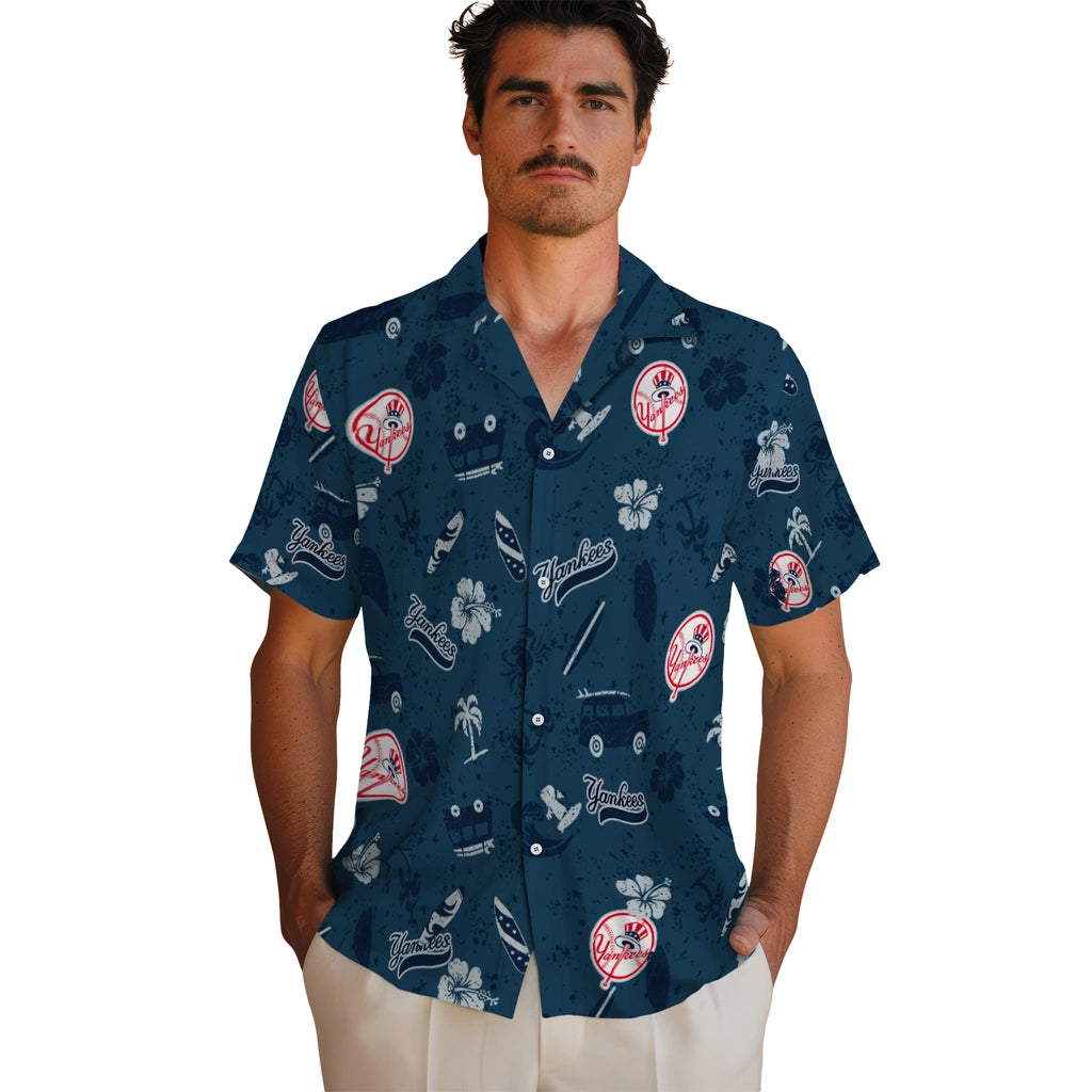 New York Yankees Hawaiian Shirt - Beach Vibe | Moonbestprint