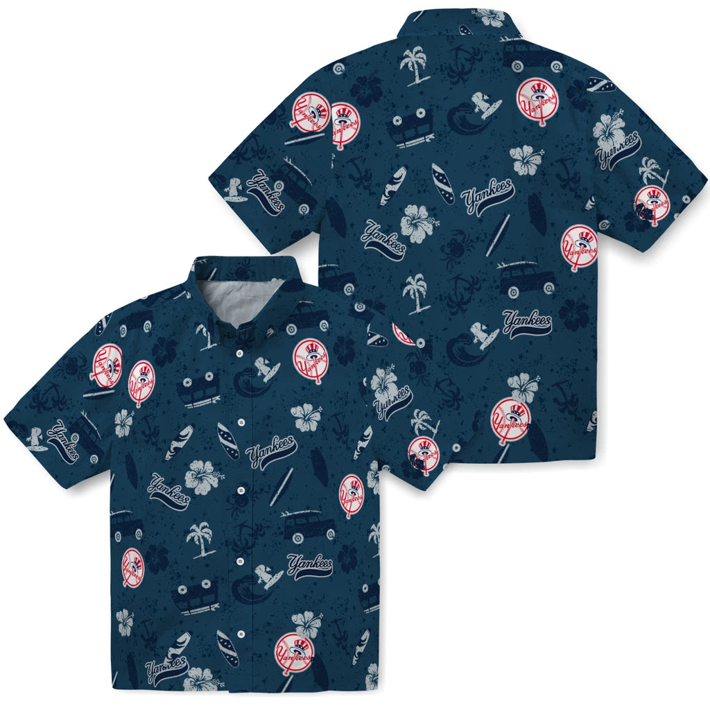 New York Yankees Hawaiian Shirt - Beach Vibe | Moonbestprint