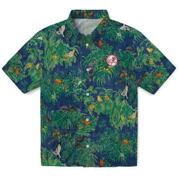 New York Yankees Hawaiian Shirt - Bird Canopy | Moonbestprint