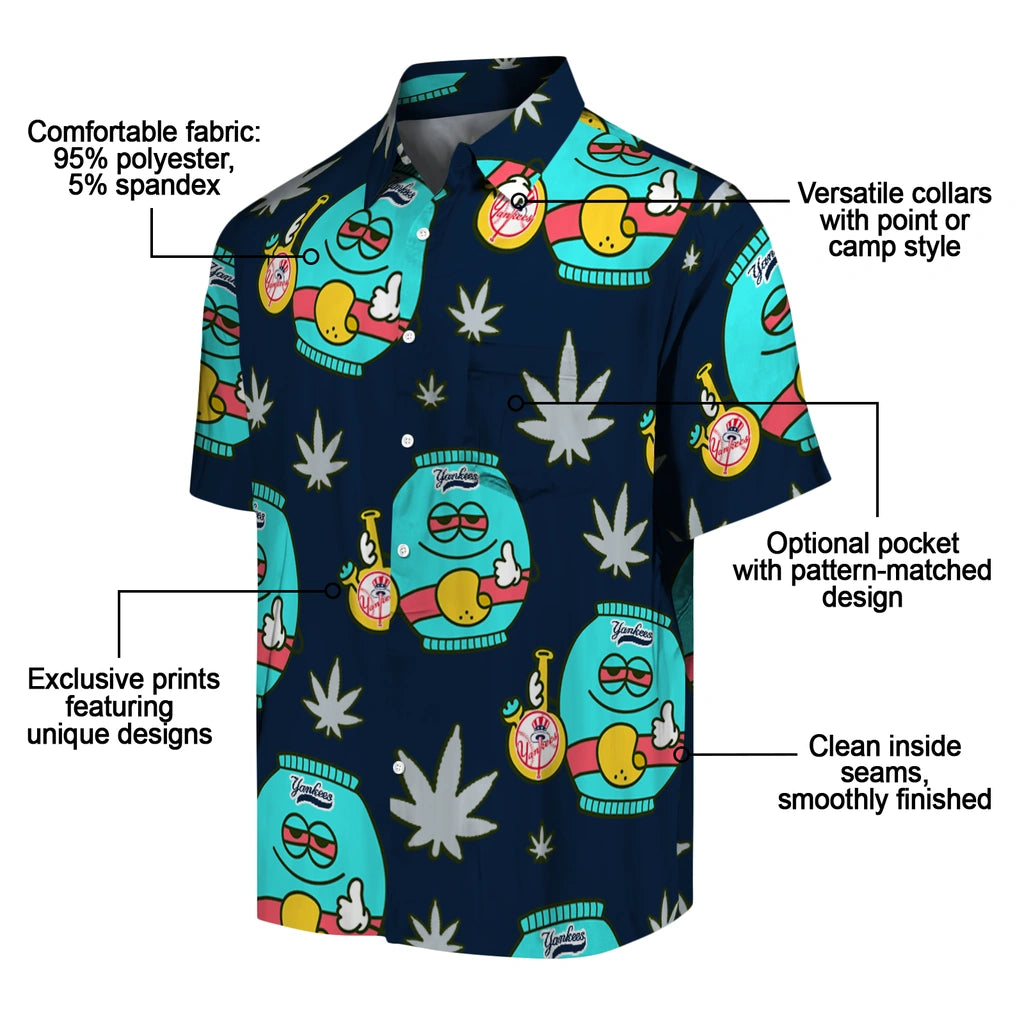 New York Yankees Hawaiian Shirt - Chill Vibe | Moonbestprint
