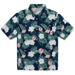 New York Yankees Hawaiian Shirt - Flamingo and Hibiscus | Moonbestprint