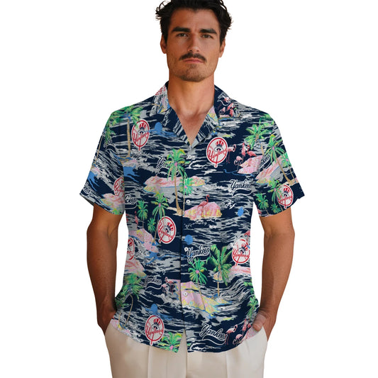 New York Yankees Hawaiian Shirt - Hawaii Island | Moonbestprint