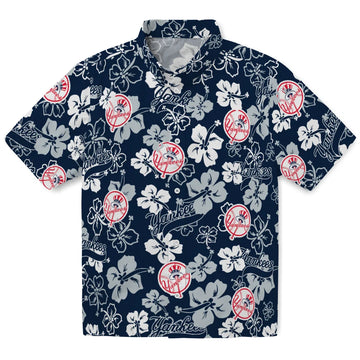 New York Yankees Hibiscus Bloom Hawaiian Shirt – Moonbestprint