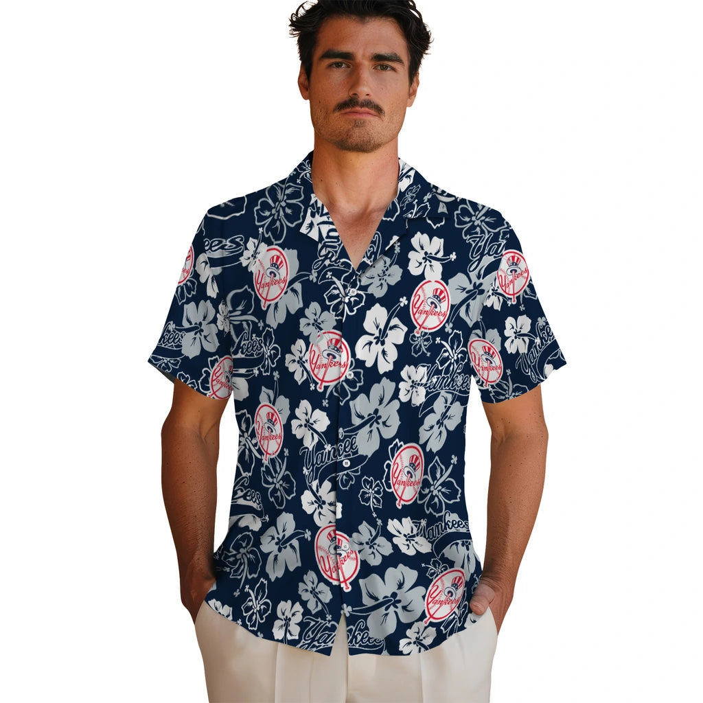 New York Yankees Hibiscus Bloom Hawaiian Shirt – Moonbestprint