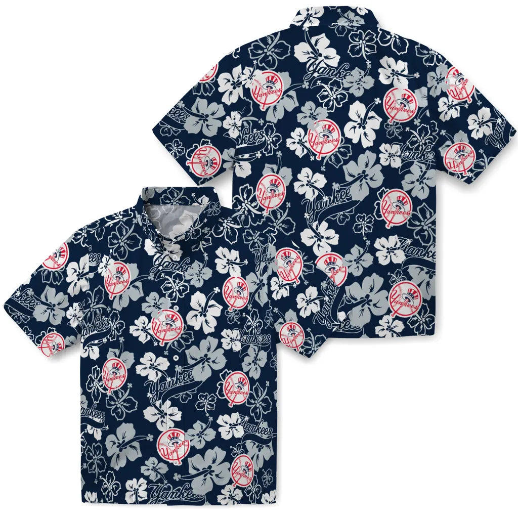 New York Yankees Hibiscus Bloom Hawaiian Shirt – Moonbestprint