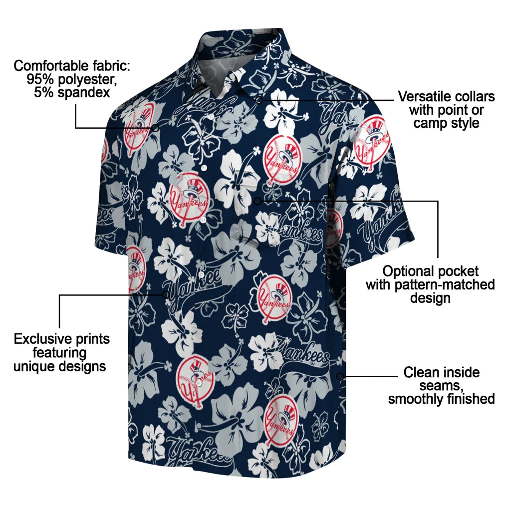 New York Yankees Hibiscus Bloom Hawaiian Shirt – Moonbestprint