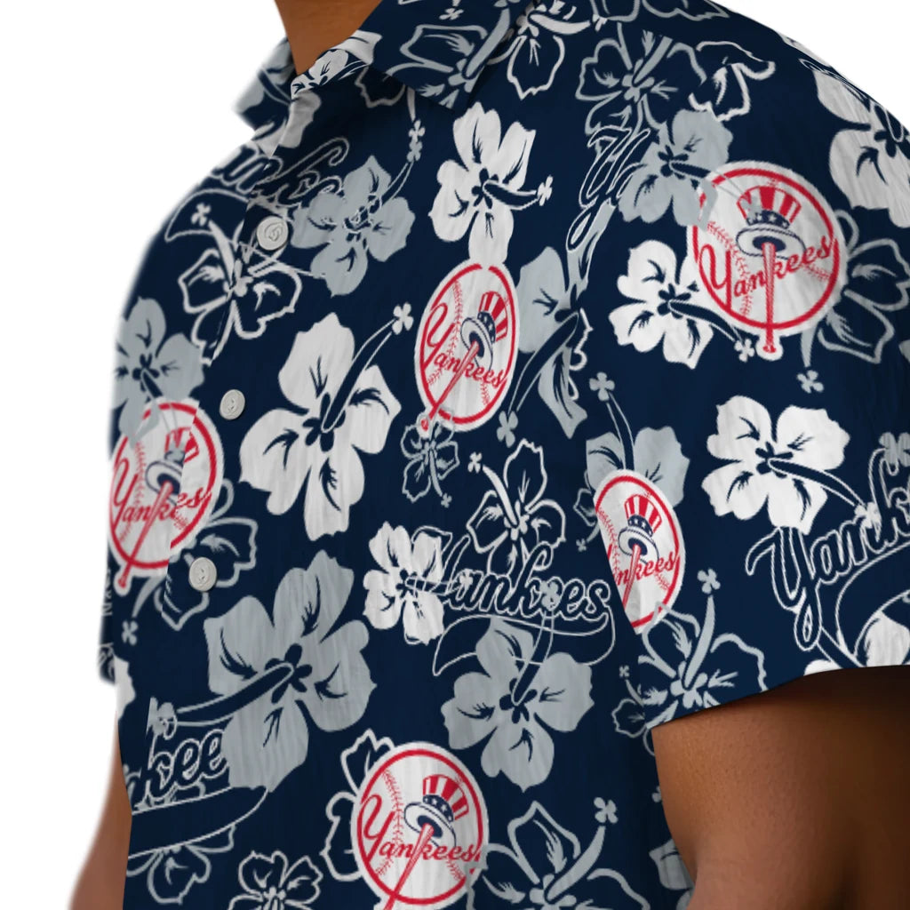 New York Yankees Hibiscus Bloom Hawaiian Shirt – Moonbestprint