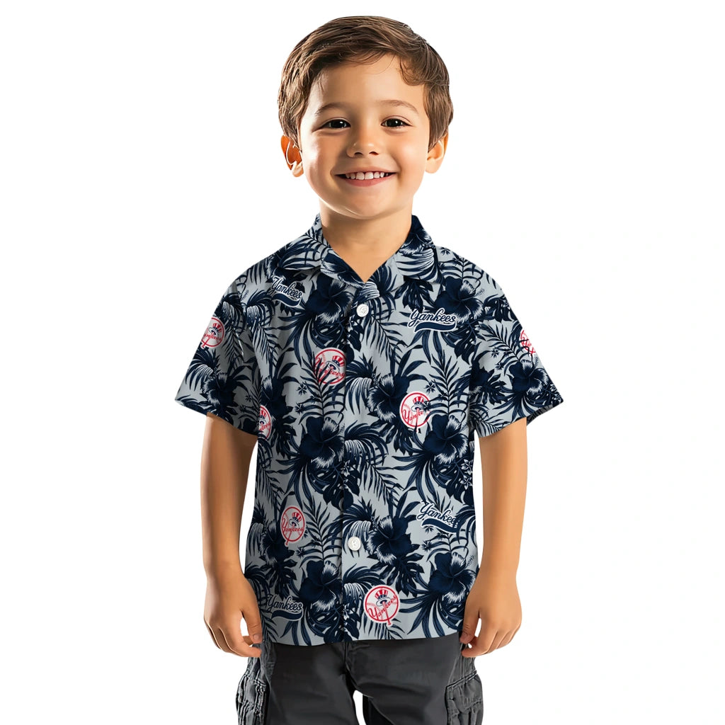 New York Yankees Hawaiian Shirt - Hibiscus Exotic | Moonbestprint