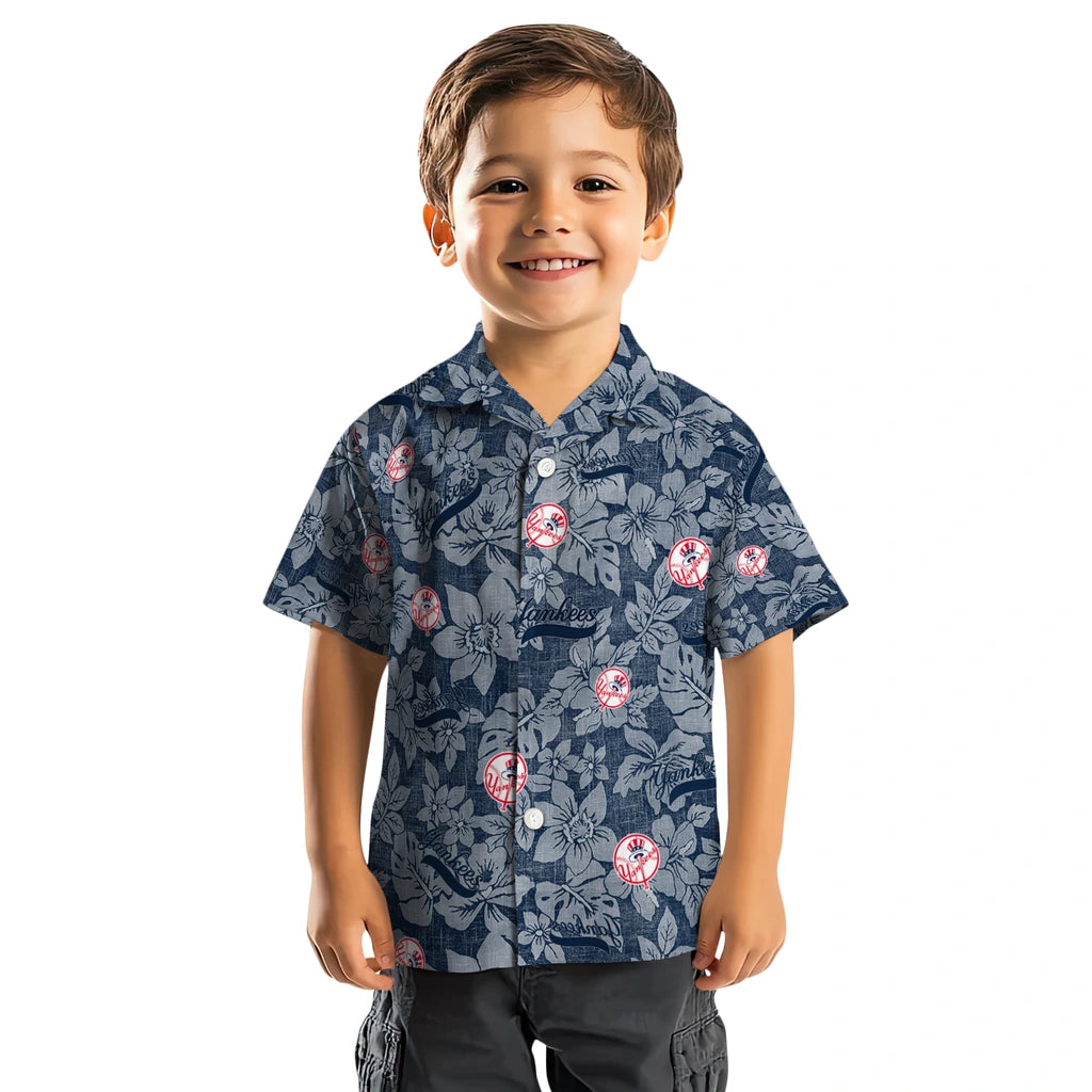 New York Yankees Hawaiian Shirt - Hibiscus Oasis | Moonbestprint
