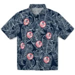 New York Yankees Hawaiian Shirt - Leaf Outline | Moonbestprint