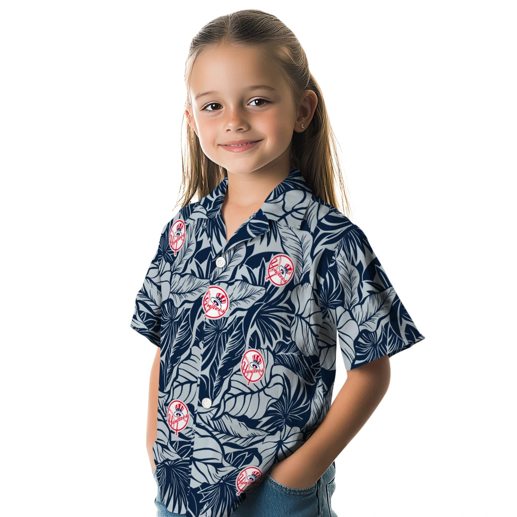 New York Yankees Hawaiian Shirt - Monstera Layer | Moonbestprint