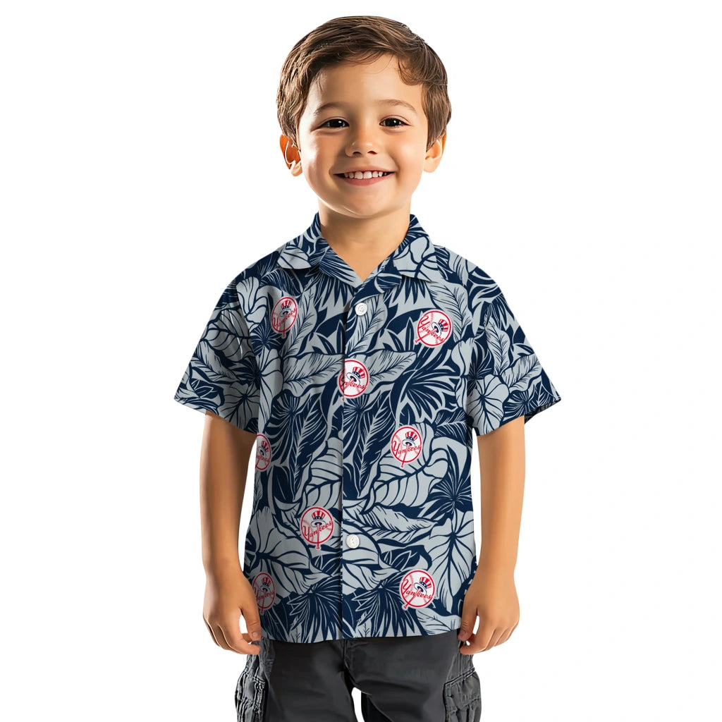 New York Yankees Hawaiian Shirt - Monstera Layer | Moonbestprint