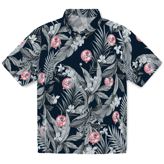 New York Yankees Hawaiian Shirt - Palm Leaves | Moonbestprint