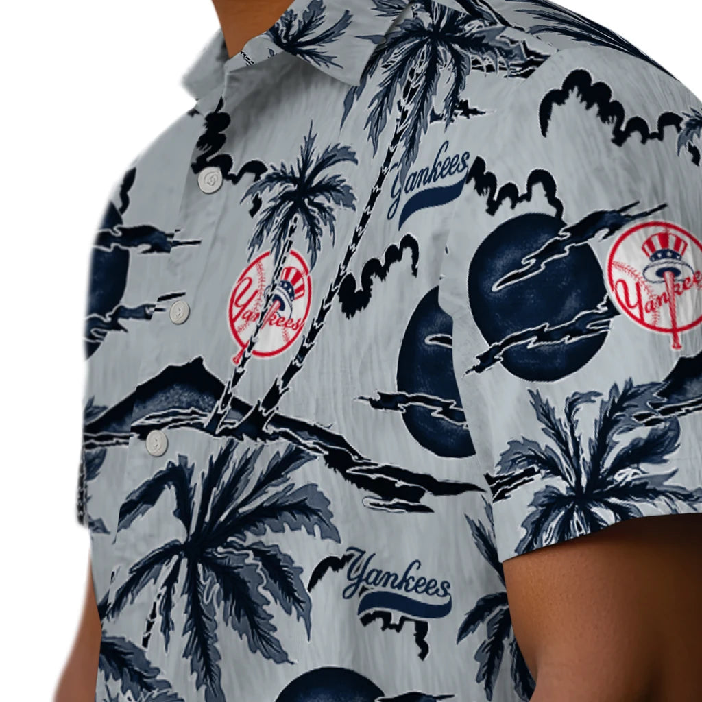 New York Yankees Hawaiian Shirt - Palm Sunset | Moonbestprint
