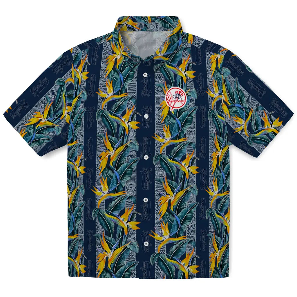 New York Yankees Hawaiian Shirt - Paradise Vines | Moonbestprint