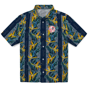 New York Yankees Hawaiian Shirt - Paradise Vines | Moonbestprint