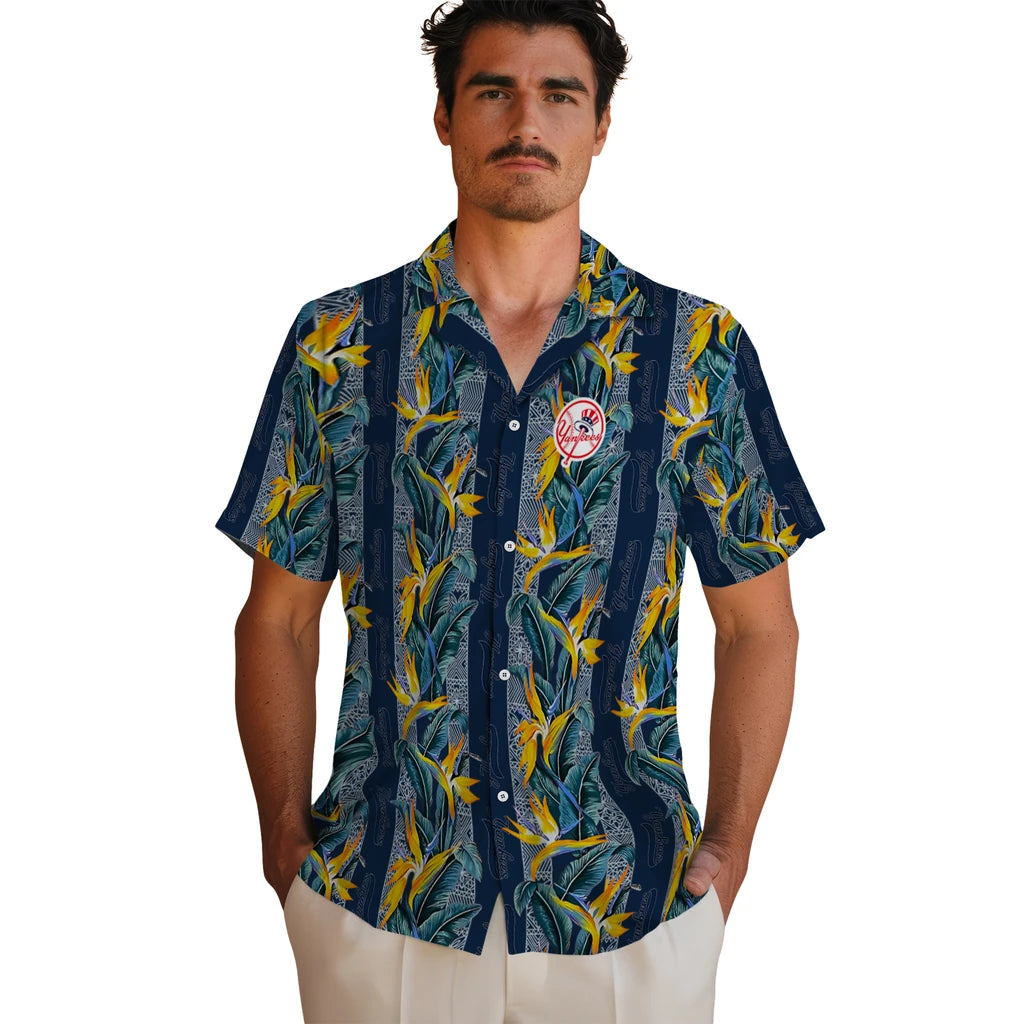 New York Yankees Hawaiian Shirt - Paradise Vines | Moonbestprint